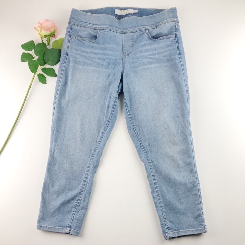 Torrid Light Wash Lean Jean Cropped Jeggings Sz 10